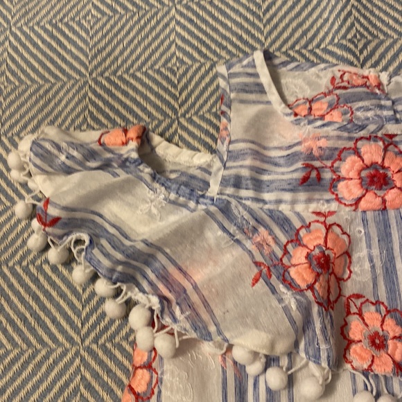 NWOT Kids' Embroidered Cold Shoulder Shift Dress Size 8 - Picture 3 of 8